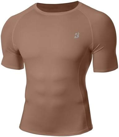 Roadbox Compression Shirt Men Short Sleeve, Cool Dry Base Layer Athletic Undershirts, Workout T-Shirt for Sports Gym Running by Roadbox