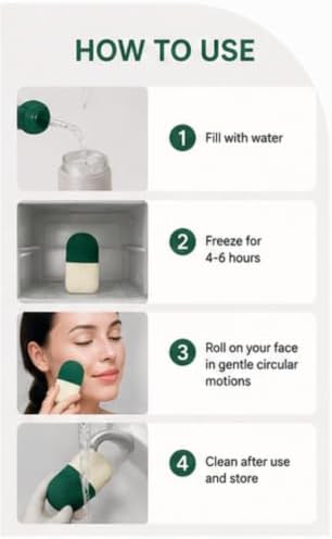 Ice Roller for Face and Eye, Ice Face Roller, Ice Roller Skin Care Tools Gifts for Women, Preppy Cute Silicone Ice Mold Stuff for Beauty - Image 4
