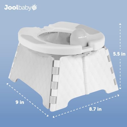 Jool Baby Portable Potty Training Chair with Travel Bag and 30 Liners, Foldable, Indoor/Outdoor Use, Camping (Gray) - Image 3