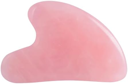 Gua Sha Jade Stone Gua Sha Massage Tool, Guasha Tool for Face and Body Skin Massage. Tools for SPA Acupuncture, Pink Stone for Body Face Neck and Eye, Skin Care Gift for Woman (Pink) by YAMHOHO