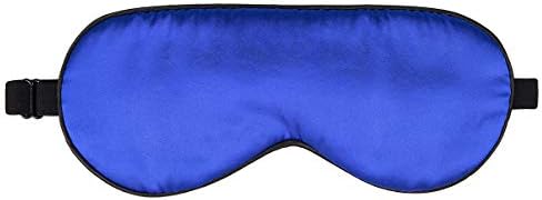 100% Mulberry Silk Sleep Mask Blackout, Cute Natural Sleeping Mask with Adjustable Elastic Strap, Satin Eye Cover for Men Women Adults (Blue) by NMMGlobal