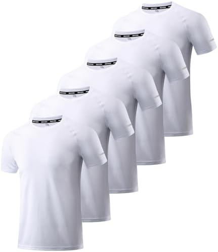 Boyzn 1, 3, 5 or 7 Pack Men's Workout Running Shirts, Dry Fit Moisture Wicking T-Shirt, Gym Athletic Short Sleeve Tee Shirts by Boyzn