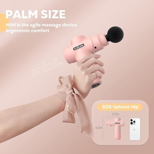 AERLANG Birthday Gifts for Women Mini Portable Massage Gun Deep Tissue Pink - Image 4