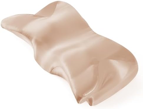 P Pothuiny Taupe Satin Cervical Pillow Case Cover 1-Pack with Zipper by P+Pothuiny