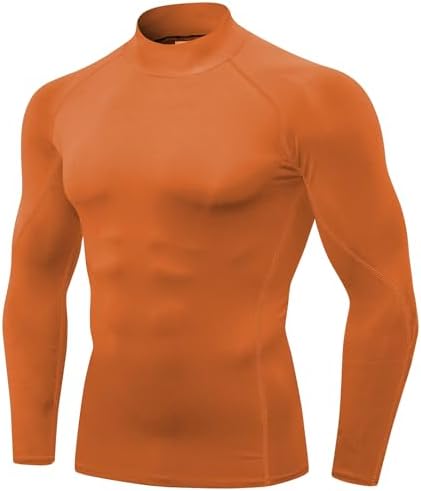 SPVISE Men's Compression Shirts Long Sleeve Mock Turtleneck Workout Tops by SPVISE