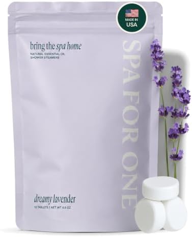Shower Steamers Aromatherapy, Self Care Gift - Lavender 10 Pack by SpaForOne