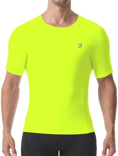 Roadbox Compression Shirt Men Short Sleeve, Cool Dry Base Layer Athletic Undershirts, Workout T-Shirt for Sports Gym Running - Image 2