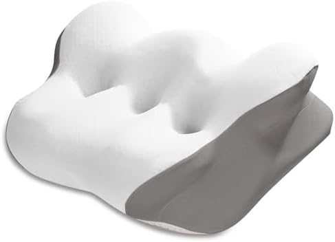 Cervical Neck Pillow for Pain Relief, Ergonomic Contour Memory Foam Pillow Side Sleeper Pillow for Neck Support,Odorless Pillow with Cooling Pillowcase by goodproductgoodlife