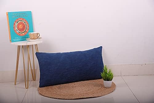 Trade Star 12X24 Cotton Solid Pillow Cover Decorative Cushion Cover Throw Pillow Cover for Living Room Decor Indian Farmhouse Accent Pillow Cases for Sofa Room (Indigo Solid) - Image 5