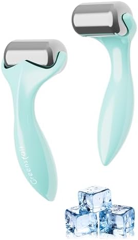 Greenstalk Ice Roller for Face & Eyes – Medical-Grade Stainless Steel Cooling Face Roller for Puffiness Relief, Dark Circles, Skincare Routine – Dual Cold & Warm Therapy, Ergonomic Design (1 unit) by Greenstalk