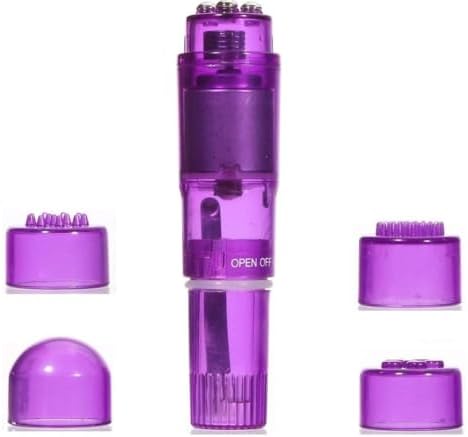 Small Mini Massager Portable Pen for Face, Neck, Head,Back Massage with 4 Heads (1PK Purple) by Finever