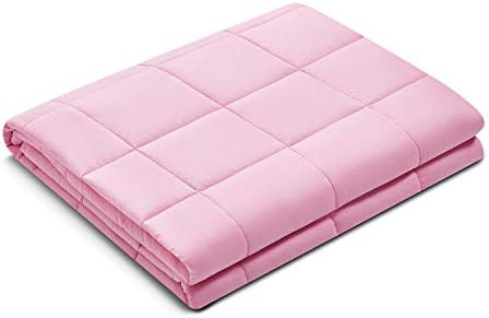 TONGDADA Kids Weighted Blanket | 40''x60'',7lbs | for Child Between 55-80 lbs | Premium Cotton Material with Glass Beads | Pink - Image 2
