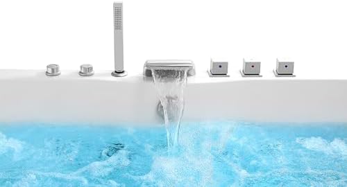Empava 60" Acrylic Alcove Whirlpool Bathtub, Jetted Soaking Tub - Image 6