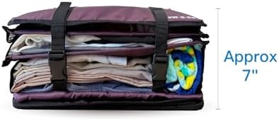 Grand Fusion Stow-N-Go Hanging Travel Shelves, Packing Organizer for Luggage. Carry on Closet for Suitcase. Expandable Packing Cube. Travel Essentials. (Burgundy, XL = (L) 17.7" x (W) 11.8") - Image 6