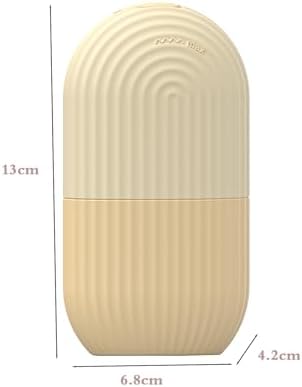 Joyeee Ice Face Roller, Reusable Silicone Mold Face Massage Eye Facial Beauty Skin Care Tools Apply Ice for Shrink Pores Anti Wrinkle Reduce Puffiness Improve Skin Elasticity, Striped, Yellow - Image 2