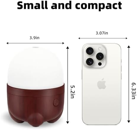 SEEDSEEL 150ML Rechargeable Battery Essential Oil Diffuser, Portable Cordless Aromatherapy Diffuser with 7-Color LED Light, 7-Hour Runtime, Quiet Design for Bathroom, Office, Outdoor - Image 3