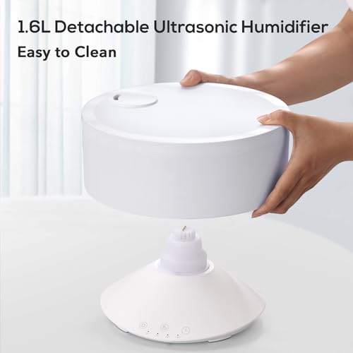 Humidifiers Easy to Clean,Essential Oil Diffuser, Colorful Night Light,Ultrasonic Top Fill Cool Mist Humidifiers for Bedroom Baby Plants,Ultra Quiet,Last up to 20 Hrs,1.6L,Levoair - Image 2