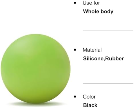 WOVTE Massage Lacrosse Ball for Sore Muscles, Shoulders, Neck, Back, Foot, Body, Deep Tissue, Trigger Point, Muscle Knots, Yoga and Myofascial Release (Green) - Image 7