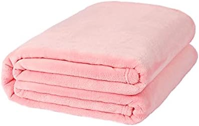 NANPIPER Fleece Blankets, Super Soft Flannel Fuzzy Blanket for Bed Couch, Luxury Cozy Plush Microfiber Blanket-Twin Size,Pink by NANPIPER