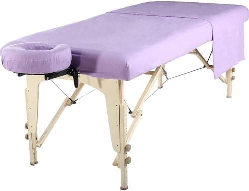 Master Massage Universal Massage Table Flannel Sheet Cover Set 3 in 1 (In 6 Colors) Table Cover, Face Cushion Cover, Table Sheet (Purple) by MasterMassage