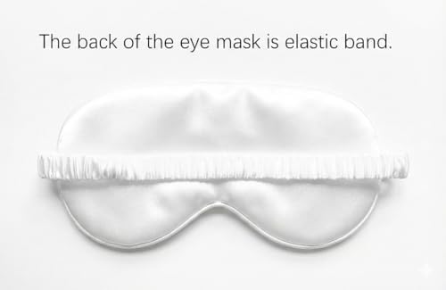 [3 Pack] QSYW Sleep Masks, Satin Eye Mask for Sleeping - Silky Eye Masks Bulk with Storage Bag & Elastic Strap, White - Image 7
