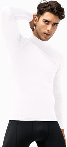 SPVISE Men's Compression Shirts Long Sleeve Mock Turtleneck Workout Tops - Image 6