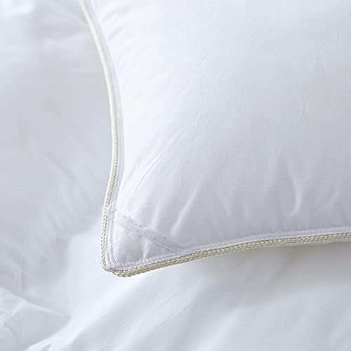 Luxurious Goose Down Feather Fiber Comforter Duvet Insert, Plain Solid Design,White 108 x 98 , Premium Baffle Box 100% Egyptian Cotton, 75 oz Fill Weight,Oversize Cal King - Image 5