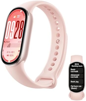 XIAOMI Mi Smart Watch Band 10, 5ATM Waterproof Fitness Step Tracker Sports Digital Smart Watch Health Band for Men Women, 1.72" AMOLED Display, 150+ Sports Modes 24/7 Sleep Monitor (Mystic Rose) by Xiaomi