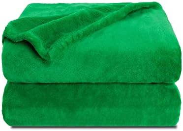 NANPIPER Fleece Blankets, Super Soft Flannel Fuzzy Blanket for Couch, Luxury Cozy Lightweight Microfiber Dog Blanket-Throw Size,Emerald Green by NANPIPER