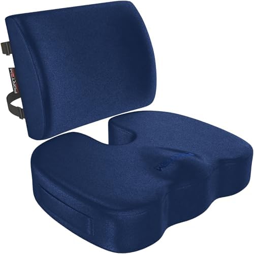 FORTEM Seat Cushion & Lumbar Support for Office Chair, Wheelchair, Car by FORTEM