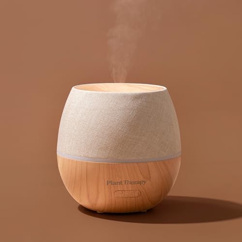 Plant Therapy Home Drift Linen Essential Oil Diffuser, Stylish Linen Cover Adds a Soft, Natural Touch to Any Space, Intermittent & Continuous Mist, Color-Changing Light, 320 Square Feet Coverage - Image 5