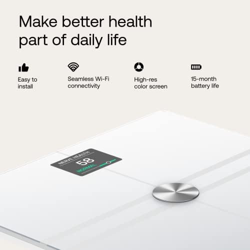 WITHINGS Body Comp WLAN Smart Scales with Full Body Analysis Including Fat Content, Muscle Mass, Bone Density, Visceral Fat, Digital Personal Scales/Body Fat Scales with Bluetooth - Image 5
