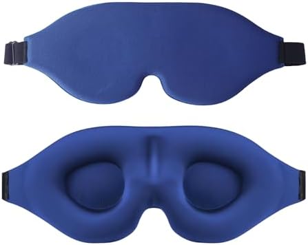 Sleep Mask for Women Men Comfortable Blockout Soft 3D Padded Eye Mask for Sleeping Side Sleeper Friendly Royal Blue by Unknown