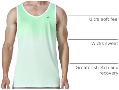 EZRUN Men's Quick Dry Workout Tank Top UPF 50+ Sweat-Wicking Gym Shirt - Image 4