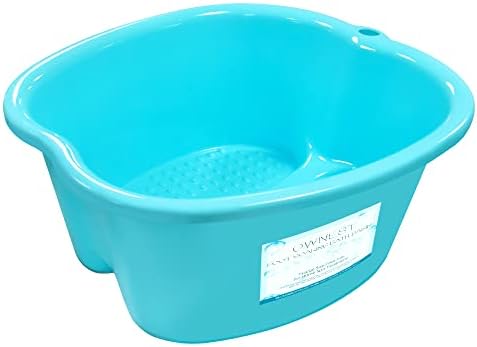Ownest Extra Large Foot Bath Basin, Health Foot Soaking Bath Basin for Soaking Feet & Peducure, Home SPA Massager Tub, SPA Tool for Women and Men, Blue, 1 Count by Ownest