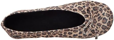 Isotoner Women's Satin Ballerina Slippers with Classic Ribbon Bow and Suede Sole - Image 5