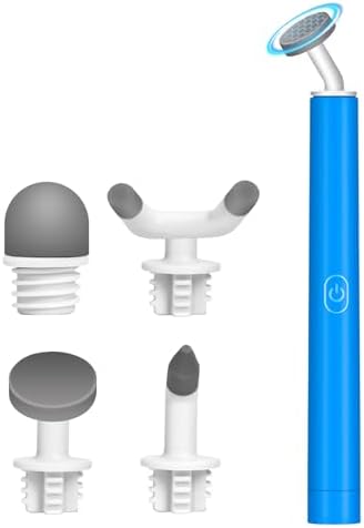 Mini Massager Hand Massager, Mini Massage Gun with 4 Replacement Heads, Hand Therapy & Neck Shoulder Muscle Pain Relief, Quiet & Portable Soften Scar Tissue Massager for Travel & Office Use by Unknown