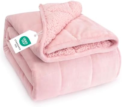 Topblan Sherpa Fleece Weighted Blanket for Adults, 15lbs 60 x 80 Queen Size by Topblan