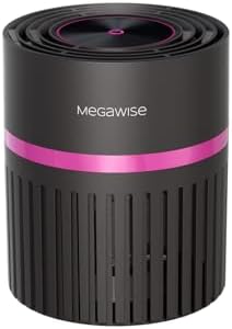 MEGAWISE H13 HEPA Air Purifier, 3-Stage, 24dB Sleep Mode, Black by MEGAWISE