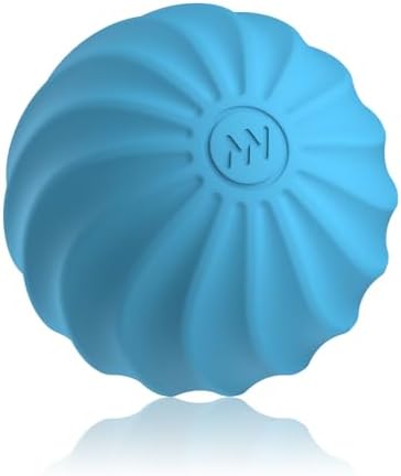 2.5" Mini Massage Ball, 10 Speeds Vibrating Massage Roller Ball for Palm, Hand, Foot, Leg, Neck, Back, Trigger Point Muscle Therapy Ball for Myofascial Release, Plantar Fasciitis Relief (Blue) by Unknown