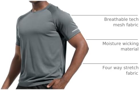 Boyzn 1, 3, 5 or 7 Pack Men's Workout Running Shirts, Dry Fit Moisture Wicking T-Shirt, Gym Athletic Short Sleeve Tee Shirts - Image 4