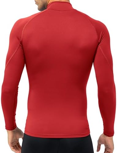 SPVISE Men's Compression Shirts Long Sleeve Mock Turtleneck Workout Tops - Image 4