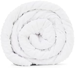 TONGDADA Minky Weighted Blanket | 40''x60'',7lbs | Cozy and Soft Minky Weighted Throw Blanket | Luxury Velvet with Premium Glass Beads | White Minky by TONGDADA