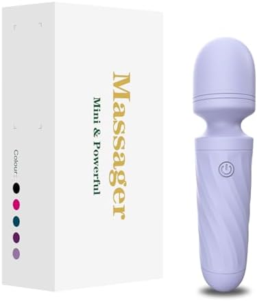 Mini Massager Wand-Waterproof,10 Vibration(Gray Purple) by KINGWAND