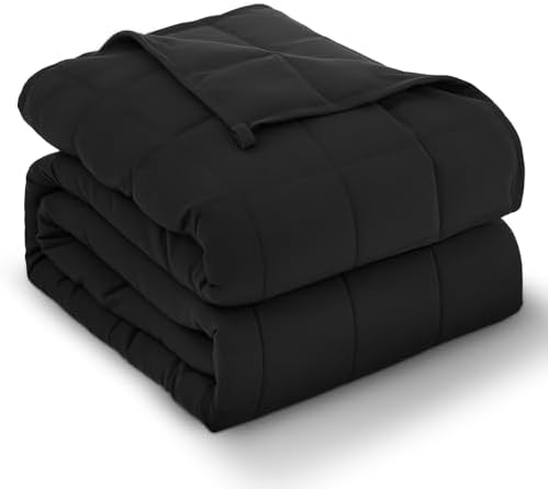 Weighted Blanket for Adults 15lbs, Queen Size Heavy Blanket for 125-180lbs, Weighted Throw Blanket with Premium Glass Beads, Soft Thick Blanket for Adult All-Season, 60 x 80 inches, Black by greatdaxing
