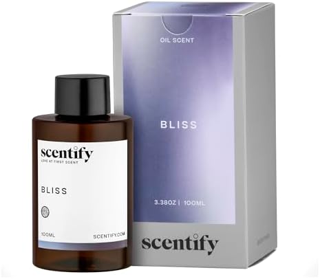 Scentify Bliss Aroma Oil Refill Scent for Oil Diffusers - Eucalyptus, Bergamot, Tea & Powdery Scents - Luxurious Relaxing Aromatherapy Diffuser Fragrance 100ml, 3.38 oz by Scentify