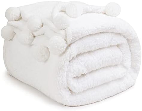 LBRO2M Sherpa Fleece Bed Blanket Super Soft Plush Warm Throw Queen 90"X90" by LBRO2MBedding