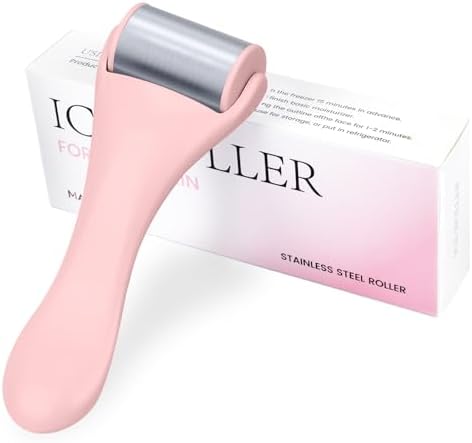MAANGE Ice Roller for Face 1 Piece Stainless Steel Facial Roller Ice Face Roller for Puffiness,Migraine,Pain Relief and Skin Care (Pink) - Image 5