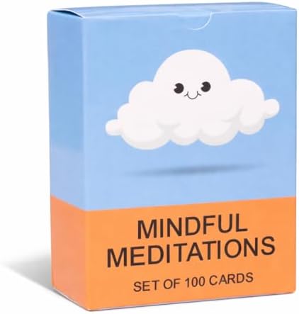 100 Mindful Meditations Cards – Mindfulness & Meditation Self‑Care Prompts | Desk & Travel Deck for Stress Relief, Focus, Motivation & Well‑Being by MindfulnessWellness