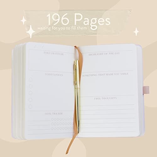 DesignWorks Ink Daily Gratitude Journal with Pen, Orange, 4.5 x 6.5 in - Image 6